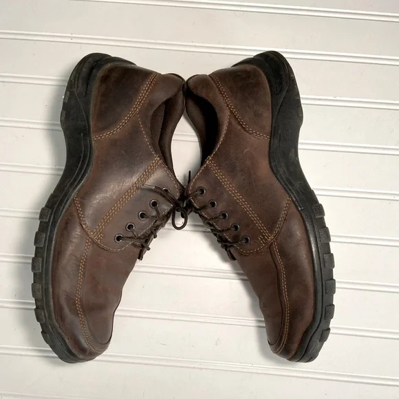 Capital By Rockport Mens Sz 10.5 Brown Leather Casual Shoes PreOwned Gently Used - Picture 3 of 5